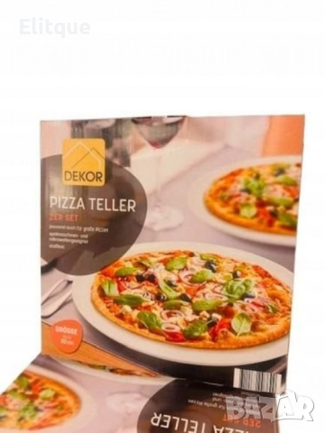 Комплект от 2 плоски чинии - плата за пица Ø32 см, снимка 6 - Други - 52744286