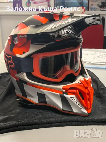 Мотокрос/ендуро каска Airoh Twist 2.0 Frame Orange Matt L 59-60 см + подарък очила Fox, снимка 2 - Аксесоари и консумативи - 56006849