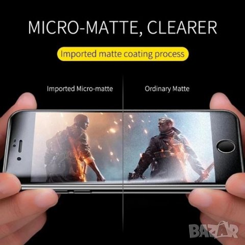 Протектори 9D меко матово керамично фолио за iPhone 7/iPhone 8/ iPhone SE, черна рамка, снимка 7 - Фолия, протектори - 41115246