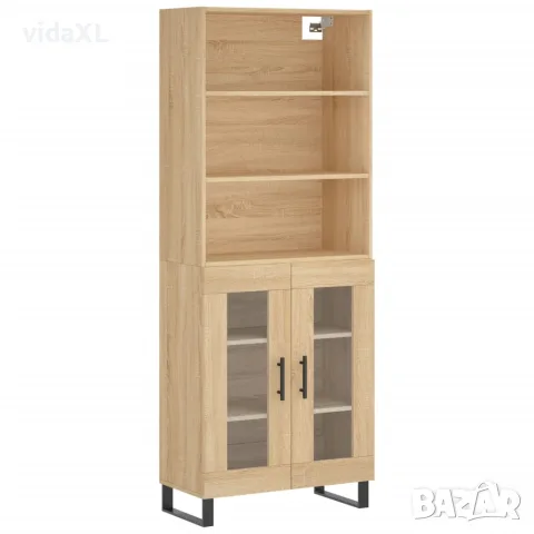 vidaXL Висок шкаф, дъб сонома, 69,5x34x180 см, инженерно дърво, снимка 1 - Бюфети - 56146670