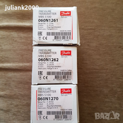 Датчик налягане Danfoss pressure transmitter MBS 5100 , снимка 1