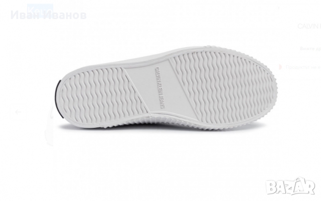 Кецове CALVIN KLEIN JEANS Iacopo Canvas  номер38,5- 39 , снимка 4 - Кецове - 36094099