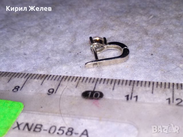 СКЪПОЦЕННА СРЕБЪНА ОБЕЦА РОДИРАНО СРЕБРО 925 с ФАСЕТИРАН ЦИРКОН и АНГЛИЙСКО ЗАКОПЧАВАНЕ 28563, снимка 7 - Обеци - 41462150