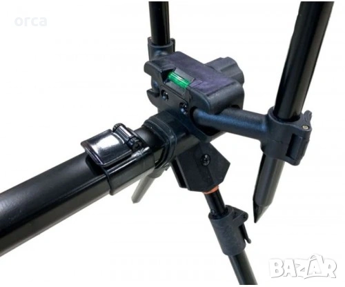 Стойка за пет въдици с нивелир KAIDA A9-7 алуминиева стабилна бряг XL, снимка 3 - Такъми - 53452273