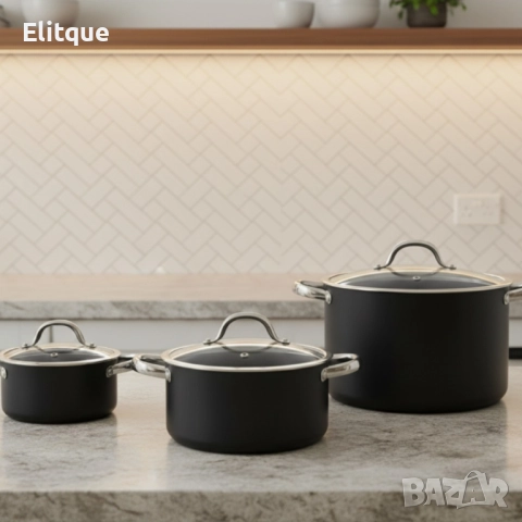 Алуминиева тенджера с мраморно покритие и капак – здравословно готвене без загаряне, снимка 5 - Съдове за готвене - 52503182