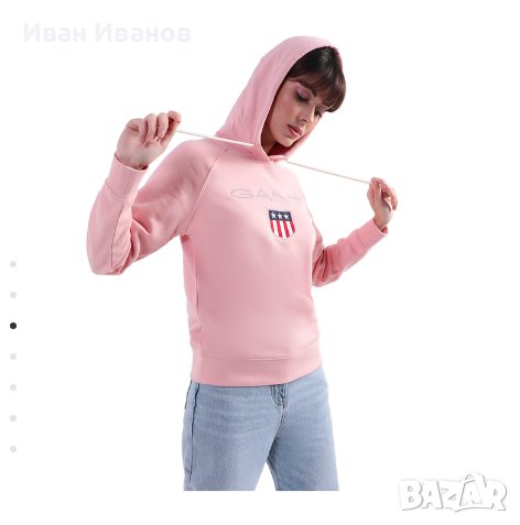 оригинален  суичър  Gant Shield Sweat Hoodie размер 176 см  М, снимка 7 - Суичъри - 42678696