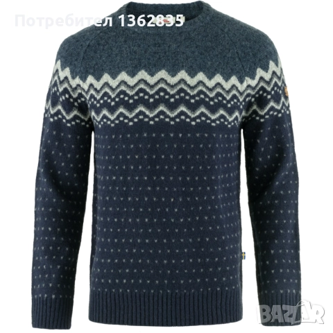 НОВ оригинален син вълнен пуловер FJALLRAVEN размер XL от Германия