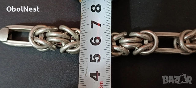 Сребърна гривна - 60 г (Сребро 925), снимка 3 - Гривни - 52902182