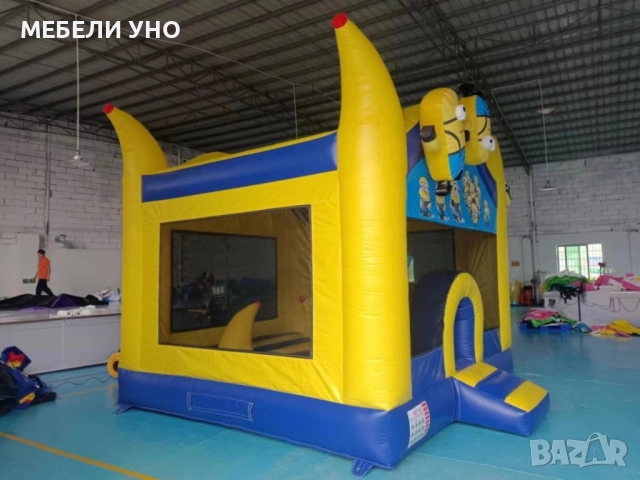 Надуваем атракцион под наем : Миньони с баскетболен кош, снимка 2 - Други игри - 51526765