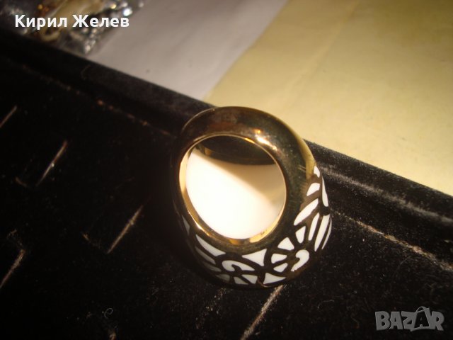 ФЕШЪН ПОЗЛАТЕНА СТОМАНА и БИЖУТЕРСКА СПЕЦ. СПЛАВ СМОЛА АРТ ДИЗАЙН ПРЪСТЕН - КРАСОТА! 25049, снимка 10 - Пръстени - 34508450