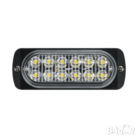 LED габарит с рефлектор 12 LED 12-24V с жълта светлина