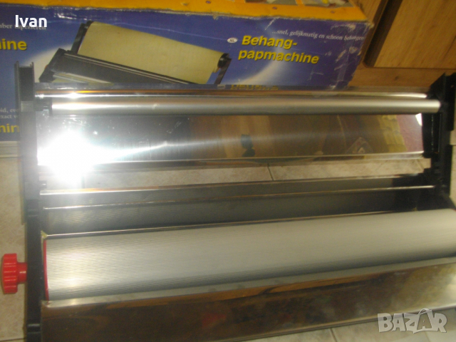 Нова Машина Залепяне Тапети До 58 см-Дания-Инокс-Неръждавейка-Пълен Комплект-С 2 Стяги-Tapeten Klest, снимка 9 - Стяги - 36494258