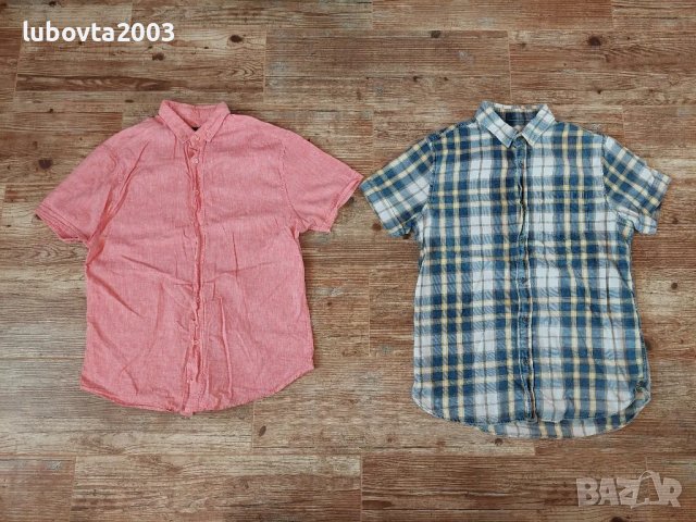 Лот от 2 броя Мъжки ризи с къс ръкав М размер