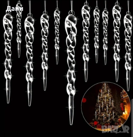 Коледни играчки за елха във формата на лед, снимка 2 - Декорация за дома - 52586167