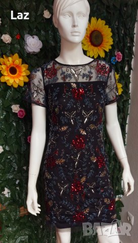 официална дизайнерска рокля с пайети и камъни, снимка 2 - Рокли - 41946807