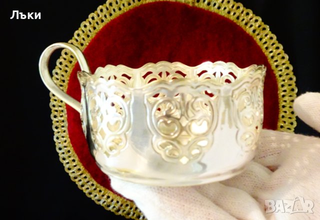 Посребрен сервиз чаши 8 броя. , снимка 6 - Сервизи - 41613669