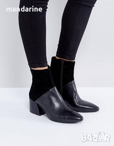 VAGABOND № 36 🍊 Дамски боти от естествена кожа и велур нови и кутия, снимка 10 - Дамски боти - 38897173