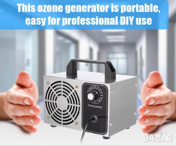 60 000 mg/h Мощен Озон Генератор на Озон Озонатор Пречиствател на Въздух Дезинфекция Вируси Бактерии, снимка 10 - Медицинска апаратура - 41370703