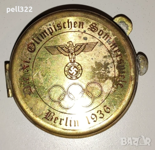 Нацистки кутийки за компас или ръчен часовник, месинг ВСВ, снимка 4 - Антикварни и старинни предмети - 48559610
