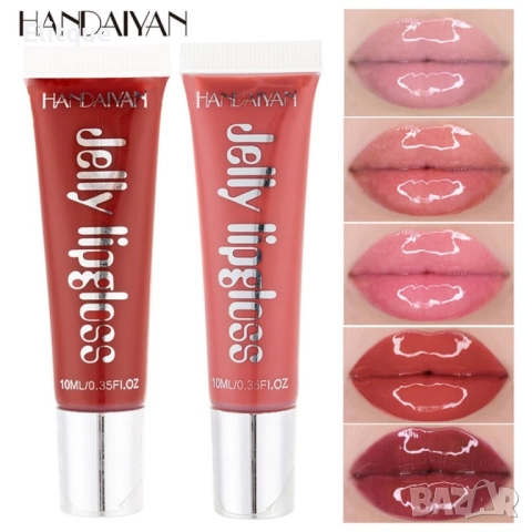Овлажняващ цветен гланц за устни Jelly Gloss Lip HANDAIYAN, снимка 10 - Други - 52830806