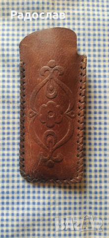 стар кожен калъф за очила 