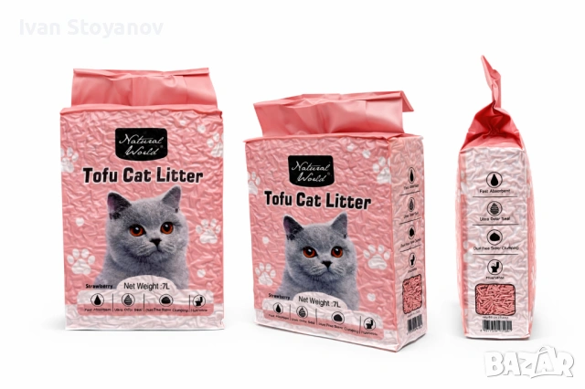 Котешка тоалетна - тофу пелети 7L/2.5кг