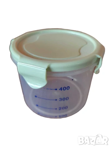 Пластмасова кутия за храна, 600 мл, 10х8 см