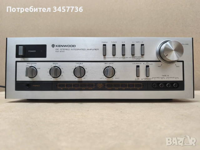 Винтидж Японски Стерео Усилвател Kenwood KA-400, снимка 15 - Ресийвъри, усилватели, смесителни пултове - 53105120