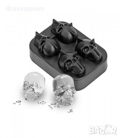 2954 Лед с форма на черепи, снимка 6 - Форми - 34265013