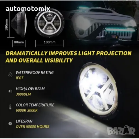 Фар за мотор за вграждане -175мм, снимка 3 - Аксесоари и консумативи - 48597334