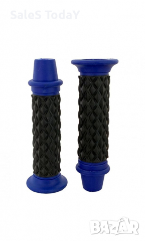 Комплект гумени ръкохватки, за мотор, сини, снимка 2 - Аксесоари и консумативи - 36429669