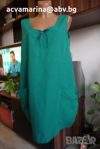 зелена рокля XL, снимка 1 - Рокли - 41543634