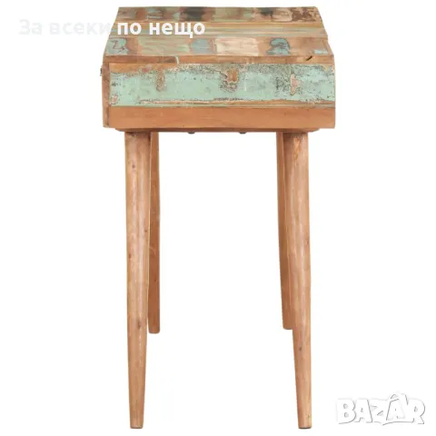 Тоалетка с огледало, 112x45x76 см, регенерирано дърво масив, снимка 3 - Тоалетки - 47711567