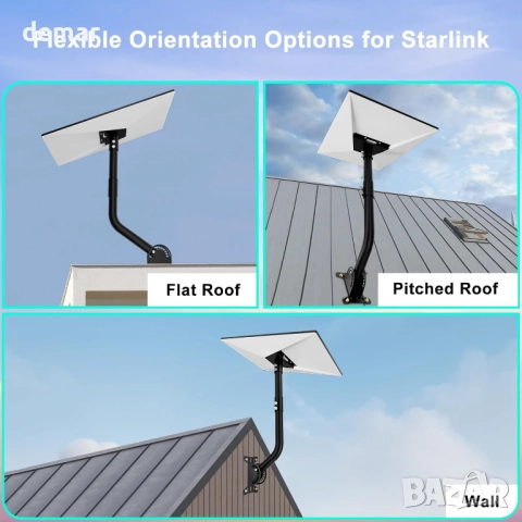 Mwin Starlink Gen 3 регулируем комплект за стенен монтаж на Starlink, снимка 4 - Друга електроника - 52637014