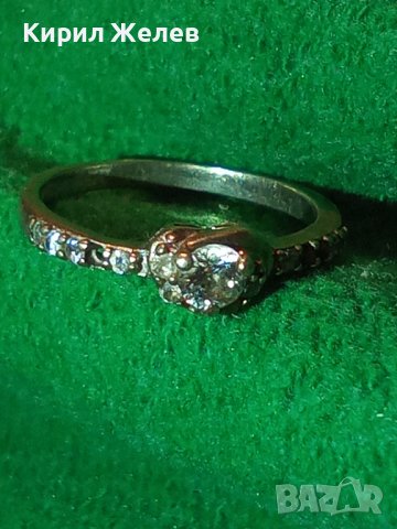 ЕЛЕГАНТЕН СКЪПОЦЕНЕН СРЕБЪРЕН ДИЗАЙНЕРКИ АРТ ПРЪСТЕН СРЕБРО 925 с ИСКРЯЩИ ЦИРКОНИ 33136