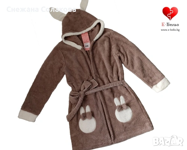 Топъл и мек халат с качулка. Размер: S/M