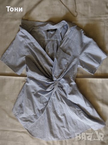 Зара/Zara елегантна риза с къс ръкав 