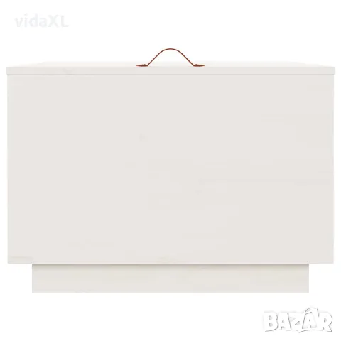 vidaXL Кутии за съхранение с капаци 3 бр бели борова дървесина масив, снимка 7 - Кутии за съхранение - 56148969