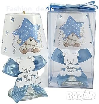 Луксозни восъчни свещи ароматни, печат на мече бебешки душ парти 10 броя, снимка 2 - Декорация за дома - 42156603