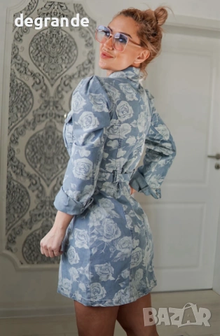 Дънкова рокля с Рози, снимка 2 - Рокли - 53658077