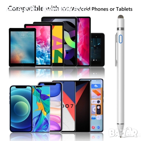 Lezun Универсален активен Stylus Pen с фин метален връх 1,5 мм, Android/IOS/Apple pencil , снимка 2 - Тъч скрийн за телефони - 51929019