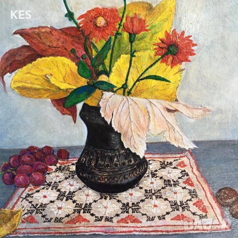 Кестени и есенни листа , снимка 2 - Картини - 52381071