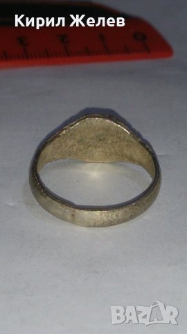 Стар пръстен уникат над стогодишен с БУКВА Р - Ръчна ИЗРАБОТКА - 73761, снимка 3 - Антикварни и старинни предмети - 29003159