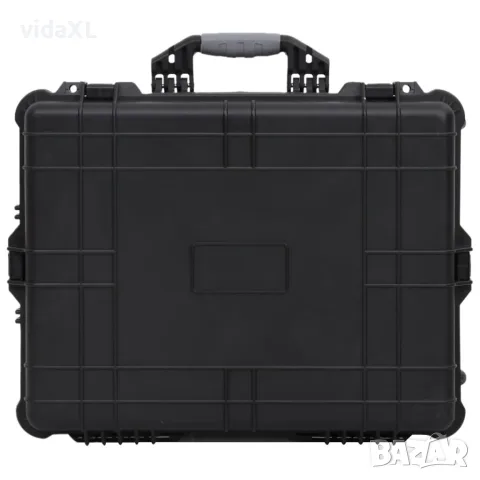 vidaXL Калъф с колела за полет, черен, 63x50x23 см, PP, снимка 2 - Куфари - 56147691