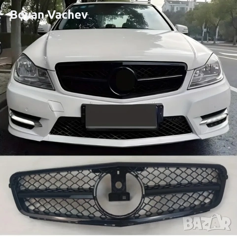 AMG Предна решетка за Mercedes W204, снимка 2 - Аксесоари и консумативи - 53606550