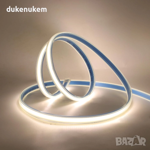 COB LED лента XUNATA 220V, 2 м, 360 LED/m, IP65, естествена светлина 4000K