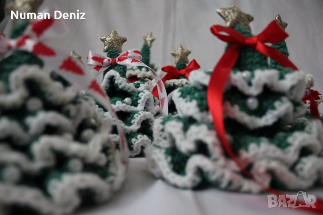 Коледна плетена елха за подарък , снимка 7 - Коледни подаръци - 52584904