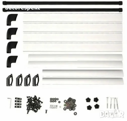 Багажник за покрива на автомобила 127 х 96 х 9 см + напречни греди , снимка 8 - Аксесоари и консумативи - 48341921