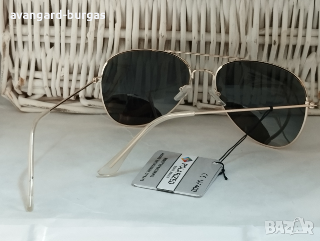 130 Унисекс слънчеви очила,авиаторска форма с поляризация avangard-burgas, снимка 2 - Слънчеви и диоптрични очила - 44512869