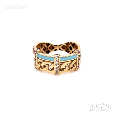 Златен дамски пръстен 3,84гр. размер:52 14кр. проба:585 модел:31329-2